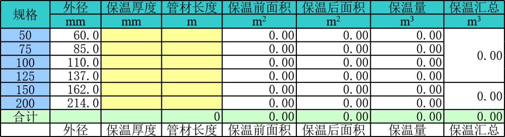 管材辅助计算工具（EXCEL版）