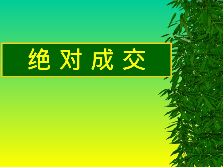 绝对成交话术