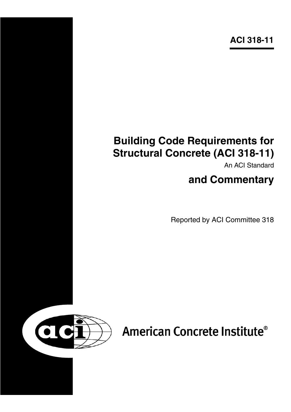 ACI 318-11-2011 美国混凝土结构建筑规范(英文版原版)