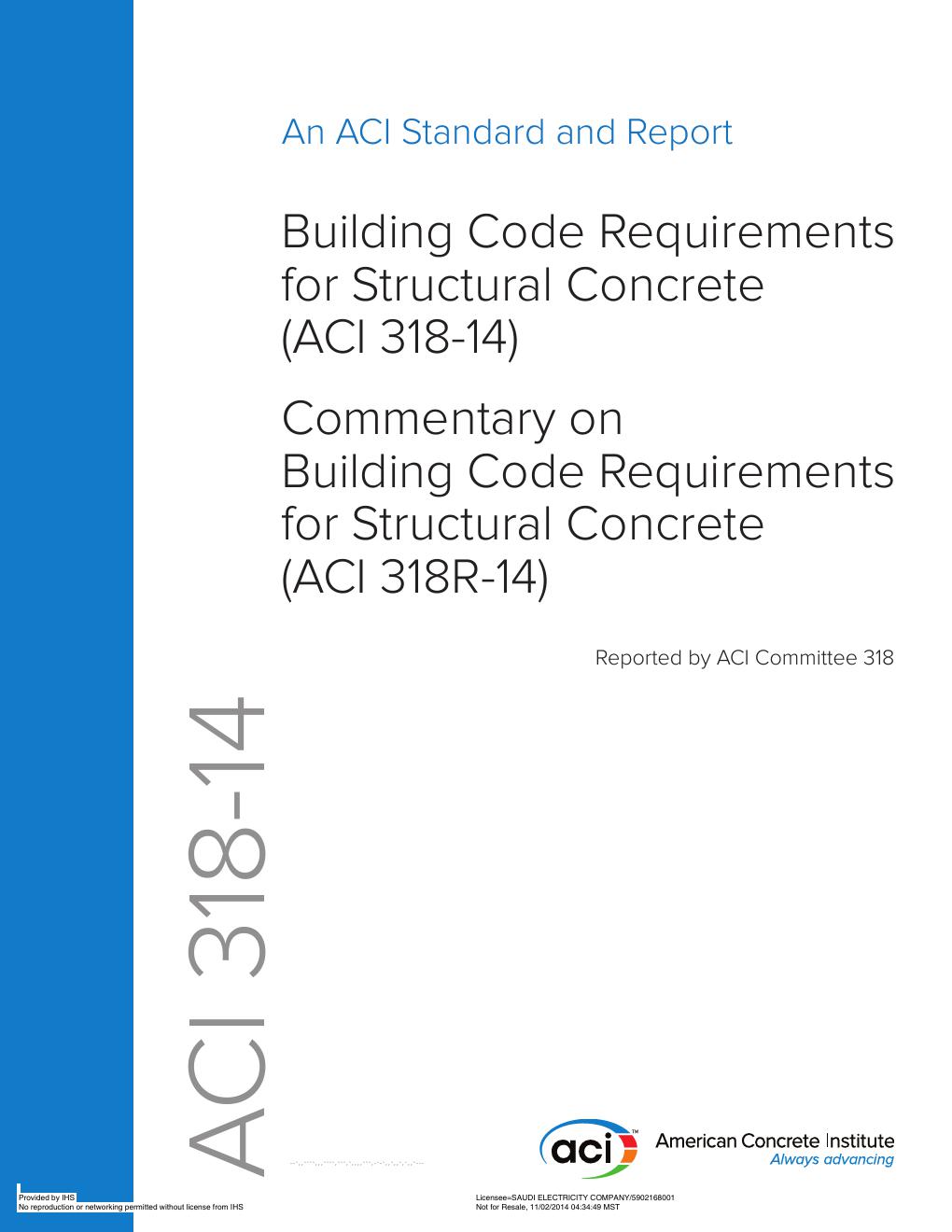 ACI 318-14-2014 美国混凝土结构建筑规范(英文版)